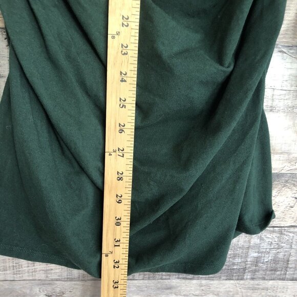Reformation Lucio Long Sleeve Ruched Knit Mini Dress Green Size M - Picture 6 of 8